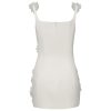 Women's Elaina Pink Rosette Applique Mini Dress