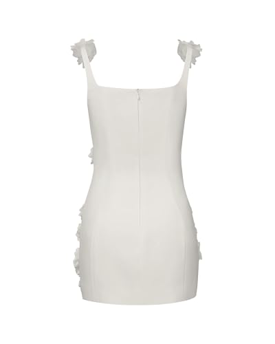 Women's Elaina Pink Rosette Applique Mini Dress