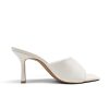 Women??s High Stilettos Heels Mules Open Square Toe Slip On Comfort Sexy Dress Pumps Sandals Evening Party Prom Dance Shoes