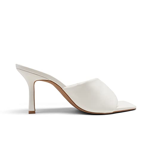 Women??s High Stilettos Heels Mules Open Square Toe Slip On Comfort Sexy Dress Pumps Sandals Evening Party Prom Dance Shoes