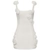 Women's Elaina Pink Rosette Applique Mini Dress