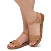 Flat Sandals for Women ??Open Toe 1 Band Ankle Strap Summer Dressy Sandals, Lightweight Casual Strappy Slip-On Flats with