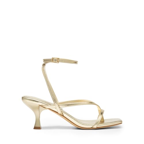 Women's kitten Low Strappy Lace Up Heels Open Square Toe Thong Ankle Strap Heels Sexy Fashion Comfort Dress Shoes Party
