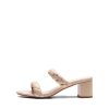 Women's Two Braided Strap Low Heels for Women Open Toe Block Chunky Heels Sandals Holiday Party Wedding Dress Pumps Shoes