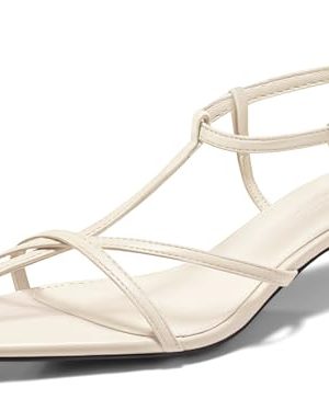 Womens Dress Sandals Strappy Low Kitten Heels Pointed Open Toe Summer Beach Shoes