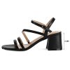 Women's Strappy Low Chunky Block Heel Sandals Open Toe Dress Shoes
