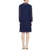 Women's Mother of The Bride Jacket Dress with Sequined Cut Out Shoulder