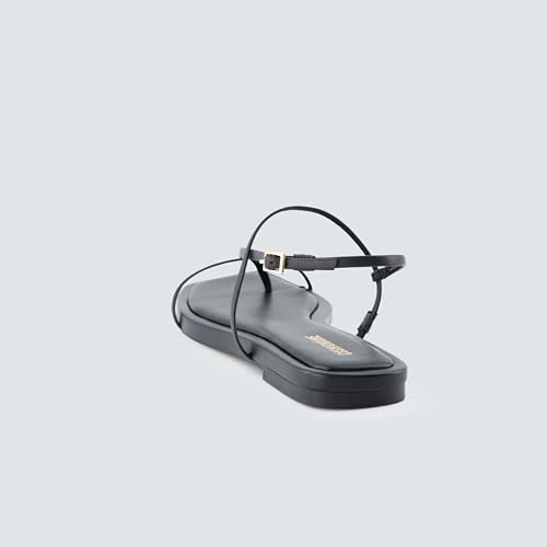 Glory Minimalist Strappy Womens Sandals ??Sleek Adjustable Back Strap Flat Sandals for Women