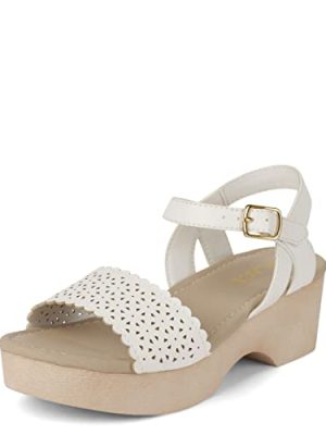 Girl's Open Toe Low Heel Clog Sandals