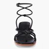 Womens Strappy Heels Sandals Thong Gladiator Square Open Toe Low Kitten Heeled Criss Cross Ankle Strap Summer Dress Wedding