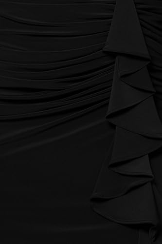 Women's Long Stretchy Sleeveless V-Neck Ruched Wrap Dress