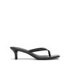 Kitten Heels for Women Flip Flop Low Heels Square Open Toe Sandals Thong 1.96 Inch Heeled Sandals for Summer Vocation