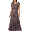 Women's Bead Long Dress with Godets