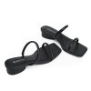 Square Open Toe Heeled Sandals Women Two Strap Chunky Heel Sandals for Women Low Block Heel Sandal Dressy