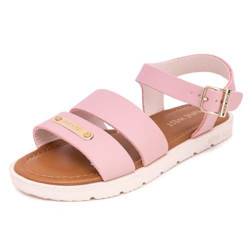 Girls Sandals Low Heel Dress Pump Ankle Strap Open Toe Wedding Party for Big Kids & Little Kids