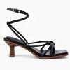 Womens Strappy Heels Sandals Thong Gladiator Square Open Toe Low Kitten Heeled Criss Cross Ankle Strap Summer Dress Wedding