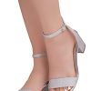 Women's Low Heels ?C 2.75 Inch Chunky Block Heeled Sandals | Clear Sandals, Open Toe Dressy Short Heels with Ankle Strap for