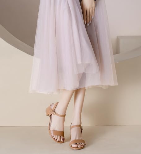 Women's Open Toe Ankle Strap Glitter Low Block Chunky Heels Sandals Dress Pumps Shoes