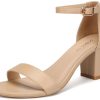 Women's Heeled Sandals Open Toe Ankle Strap 2.5-Inch Chunky Heels Dress Shoes Wide Feet Friendly