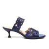 Womens Sparkly Kitten Heel Sandals,Ladies Summer Rhinestones Glitter Wedding Evening Slides Double Strap Dressy Casual Bling Low