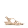 Women's Strappy Wrapped Dressy Wedge Sandals Comfortable Low Heel Casual Summer Shoes