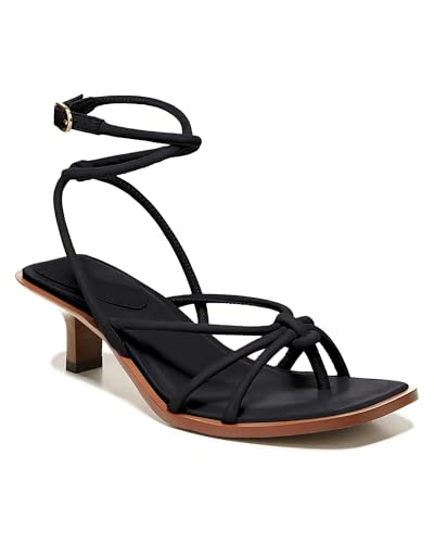 Womens Strappy Heels Sandals Thong Gladiator Square Open Toe Low Kitten Heeled Criss Cross Ankle Strap Summer Dress Wedding