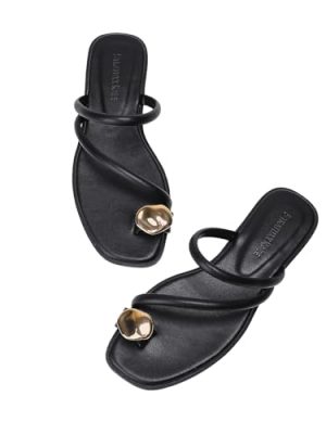 Women's Toe Ring Thong Sandals Open Toe Slide Flat Sandals Casual Summer Flip Flop Flat Sandals