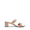 Women's Two Braided Strap Low Heels for Women Open Toe Block Chunky Heels Sandals Holiday Party Wedding Dress Pumps Shoes