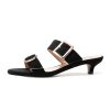 Womens Open Toe Evening Buckle Suede Casual Kitten Low Heel Heeled Sandals 1.5 Inch