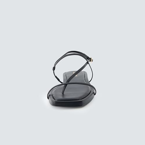 Glory Minimalist Strappy Womens Sandals ??Sleek Adjustable Back Strap Flat Sandals for Women