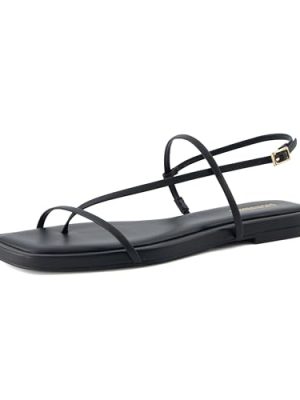 Glory Minimalist Strappy Womens Sandals ??Sleek Adjustable Back Strap Flat Sandals for Women