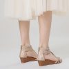 Wedges for Women Sandals Bohemia Open Toe Roman Low Heel Zipper Back Platform Summer Dress Women??s Beach Sandals