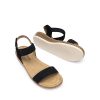 Women's Comfortable Dressy Cork Low Wedge Heels Cute Summer One Band Casual Flat Sandals with Adjustable Ankle Strap