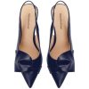 Women's Slingback Heels with Bow Pointed Toe Pumps with Elasticated Strap 3.3" High Heels for Evening Dress Shoes