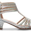 Girl's Cute Adorable Strappy Glitter Open Toe Heel Sandals - Adjustable buckle