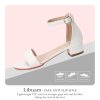 Girls fashion Sandals Heels Dress Pump Ankle Strap Open Toe Flower Girl Wedding Party for Little Big Kid