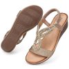 Wedge Sandals for Women Dressy: Summer Low Wedges Comfortable Open Toe Sandals