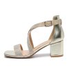 Women's 2.5 Inch Low Heel Ankle Strap Dressy Sandals 301