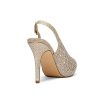 Women's High Heels Platform Dress Rhinestones Peep Toe Pumps Shoes