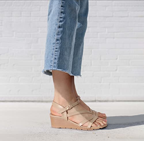 Wedge Sandals for Women Dressy: Summer Low Wedges Womens Comfortable Open Toe Sandal
