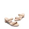 Women's Two Braided Strap Low Heels for Women Open Toe Block Chunky Heels Sandals Holiday Party Wedding Dress Pumps Shoes