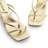 Women's kitten Low Strappy Lace Up Heels Open Square Toe Thong Ankle Strap Heels Sexy Fashion Comfort Dress Shoes Party