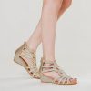 Women's Slide Wedge Sandal Open Toe High Heel Zipper Back Platform