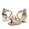 Women's 2.5 Inch Low Heel Ankle Strap Dressy Sandals 301