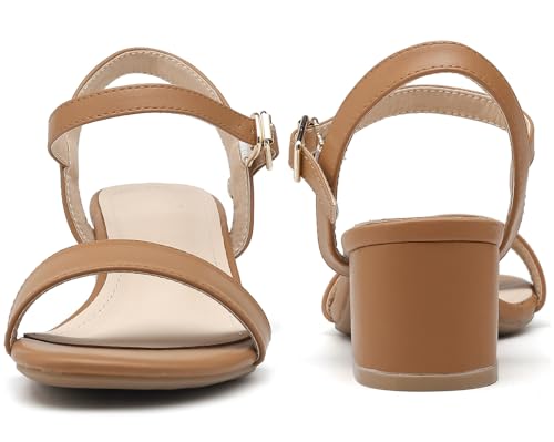 Women's Open Toe Ankle Strap Glitter Low Block Chunky Heels Sandals Dress Pumps Shoes
