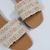 41EIR30dorL.jpg Women's Summer Beach Flat Cute Sandals 2025 Color Block Faux Pearls Decor Leather Flat Slides