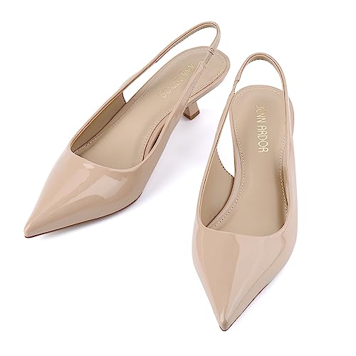 Slingback Heels for Women Low Heels Dress Shoes Kitten Pumps Dressy Heeled Sandals Wide Width Fashion Casual Shoes