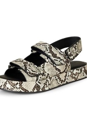 Women's Adjustable Triple Strap Flat Platform Sandal