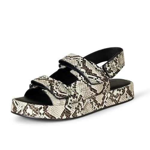 Women's Adjustable Triple Strap Flat Platform Sandal