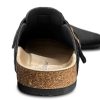 Women Clogs-Comfortable Mules Slippers Sandals Nurse Shoes Unisex for Men-Cushioned Footed Flannel-Lined Upper